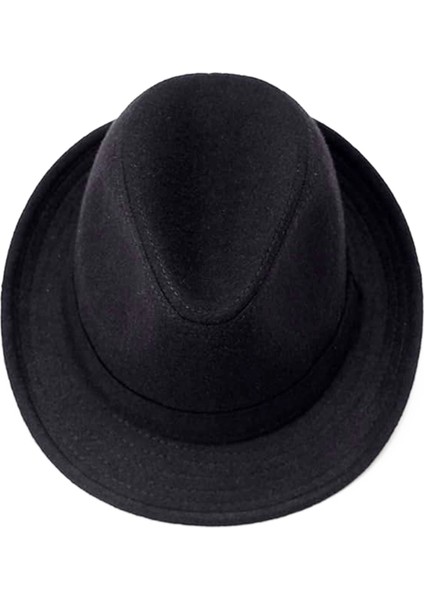 Çocuk Boy Siyah Kumaş Fötr Şapka Gösteri Şapkası Michael Jackson Şapkası 54 No fiyatları