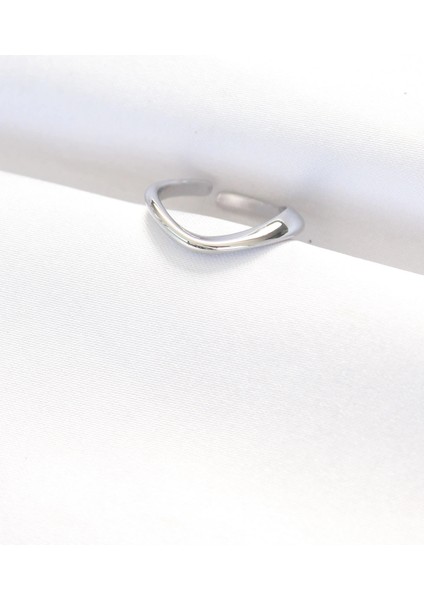 Bfs Yassı Silver Renk Ayarlanabilir Yüzük