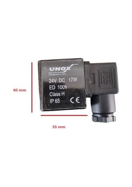 Selenoid Valf Unox Bobin Soketli 24VDC 17W