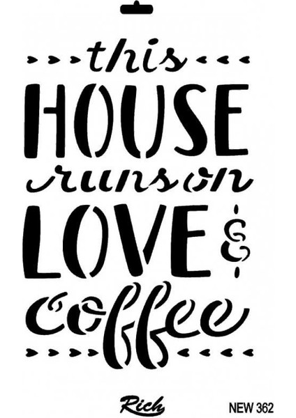 Rich New Seri N-362 Stencil 35X25 cm