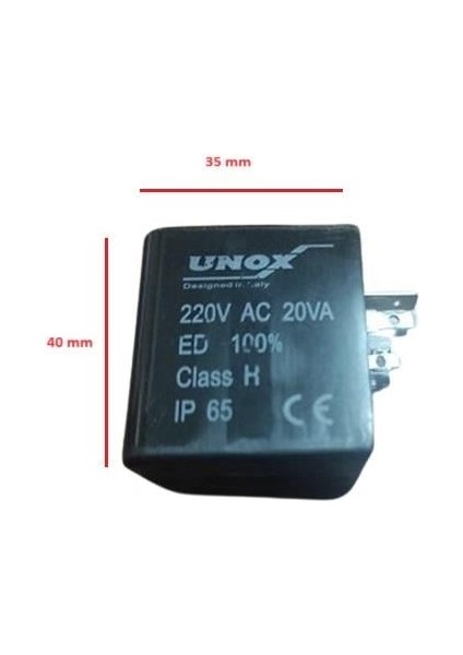 Selenoid Valf Unox Bobin Soketli 220VAC 20VA fiyatları