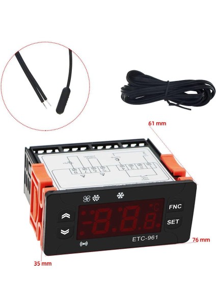 Etc 961 Dijital Termostat Tek Prop modelleri