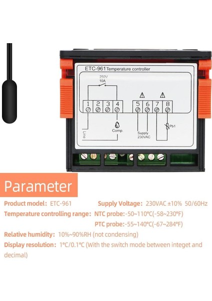 Etc 961 Dijital Termostat Tek Prop fırsatları
