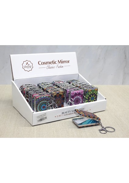 Taşlı El Aynası Anahtarlık ALK3768