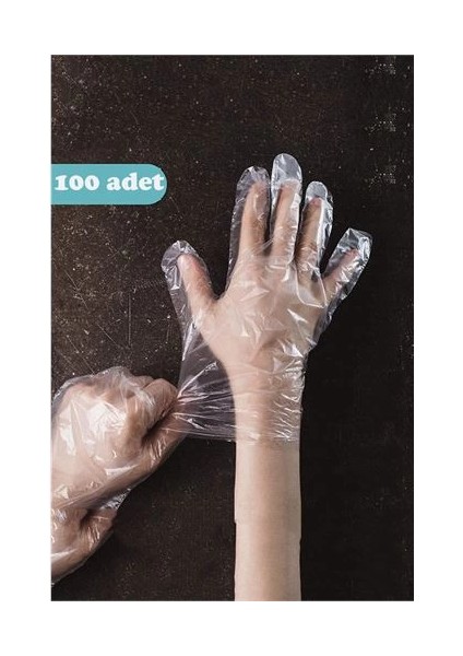 Tek Kullanımlık Şeffaf Eldiven 100 Adet
