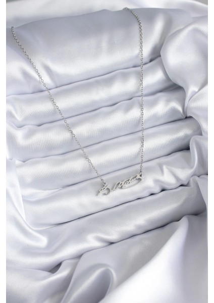 Bfs 316L Çelik Zincir Gümüş Renk Atatürk Imza Figür Kadın Kolye fiyatları