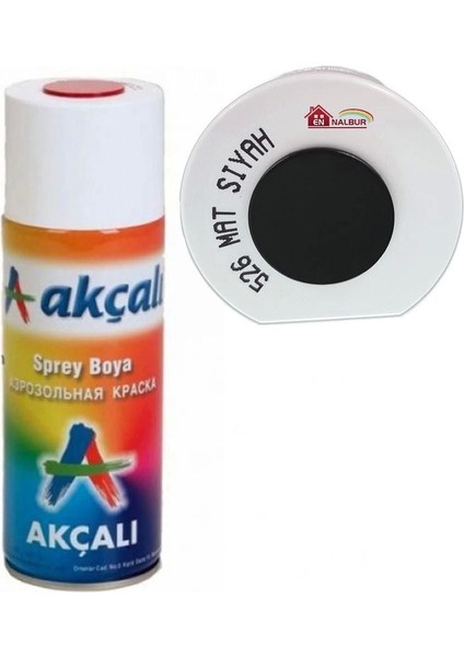 Akçalı Sprey Boya 400 ml 526 Mat Siyah