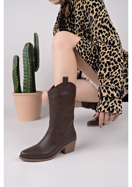 BAHRİNA Western İşlemeli Uzun Kovboy Çizme fiyatları