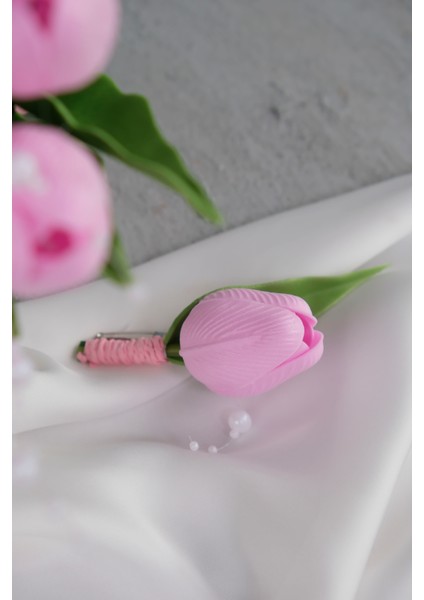 Pembe Lale Damat Yaka Çiçeği