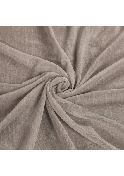 Keten Görünümlü Ekstrafor Büzgülü Hasır Rengi Yüksek Kalite Tül Perde modelleri