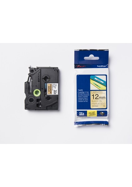 Simli Altın Üzerine Siyah Yazı Etiket Şeridi