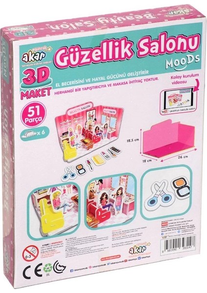 Bfs Güzellik Salonu Maket 3 Boyutlu Puzzle fiyatları