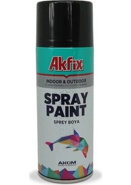 AKFİX SPREY BOYA PARLAK SİYAH 400 ml RAL9005