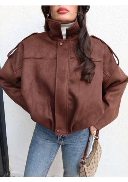 Süet Görünümlü Bomber Ceket modelleri