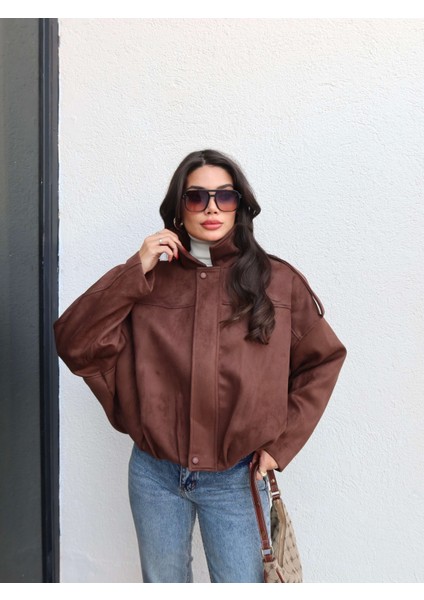 Süet Görünümlü Bomber Ceket
