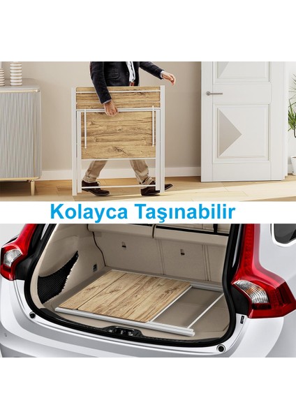 Metal Ayaklı Laptop Masası, Katlanır Çalışma Masası, Raflı Masa, Katlanır Laptop Sehpası indirimleri