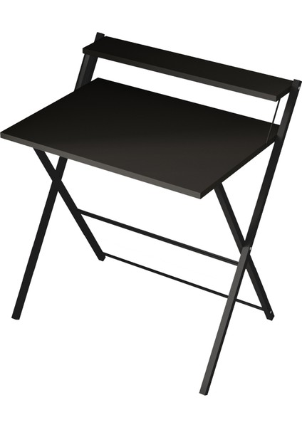 Metal Ayaklı Laptop Masası, Katlanır Çalışma Masası, Raflı Masa, Katlanır Laptop Sehpası