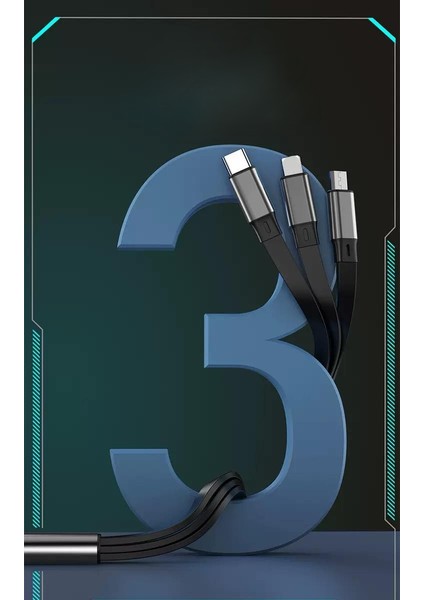 100W Geri Çekilebilir Makaralı Çoklu Şarj Kablosu Alüminyum Kutu Lightning Micro Type-C Şarj Kablosu indirimleri