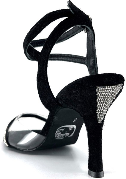 𝐕𝐄𝐋𝐋𝐀𝐑𝐈𝐀 | 𝐆𝐄𝐋𝐓𝐎𝐍𝐘® Tango Ayakkabısı • Düğün Ayakkabısı • Gece & Özel Gün • Şık Kadın Topuklu Ayakkabı – Siyah Hakiki Deri Süet & Şeffaf Bantlı Taş Detaylı fırsatları