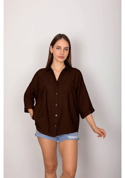 Cepli Salaş Gömlek Koyu Kahve T1010 fiyatları