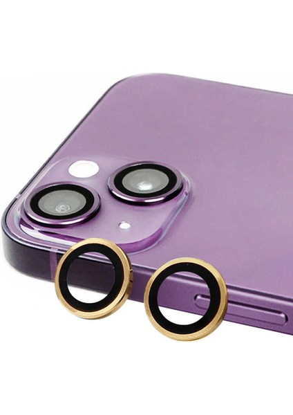 Bfs iPhone 15 Plus Raze Metal Kamera Lens - Sarı