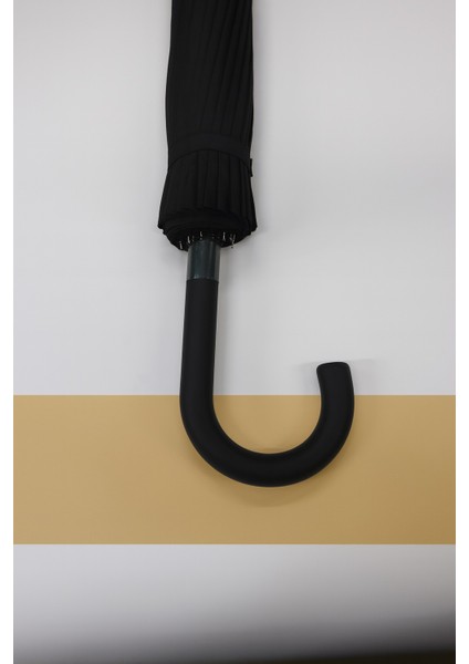 24 Telli Premium Siyah Unisex Lüx Kaliteli Bastonlu Protokol Şemsiye modelleri