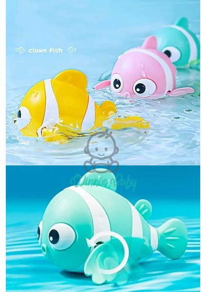 3 Adet Kurmalı Balık Bebek Banyo Oyuncağı Küvet Havuz Banyo Denizde Yüzen Oyuncak modelleri