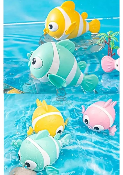 3 Adet Kurmalı Balık Bebek Banyo Oyuncağı Küvet Havuz Banyo Denizde Yüzen Oyuncak fırsatları