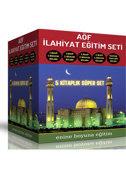 Enine Boyuna Eğitim AÖF- Ilahiyat Eğitim Seti (5 Spiralli Kitap)