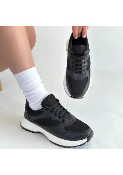 Slar Siyah Cilt Bağcıklı Spor Ayakkabı fırsatları