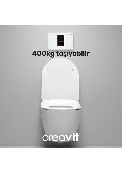 Free Beyaz Kanallı Asma Klozet FE320, Creavit Free Duck Duroplast Yavaş Kapak fiyatları