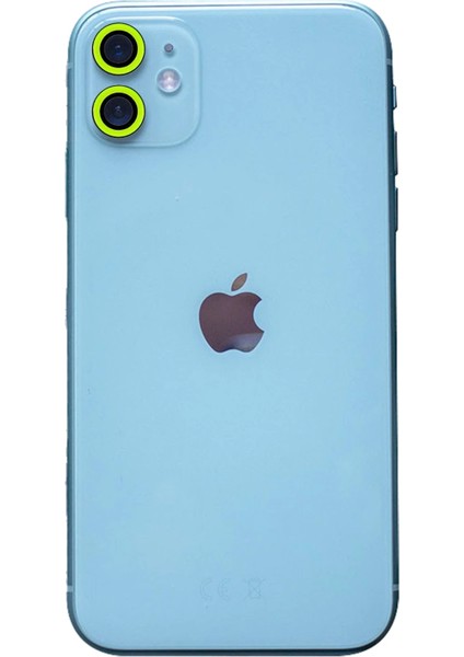 Bfs iPhone 11 Neon Fosforlu Kamera Lens - Yeşil