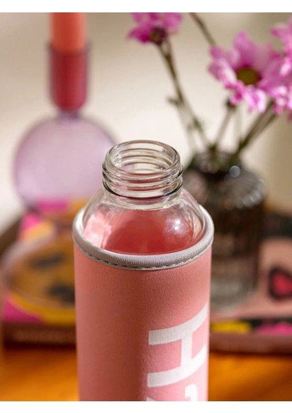 H2o Peluş Kılıflı Cam Matara - Mix modelleri