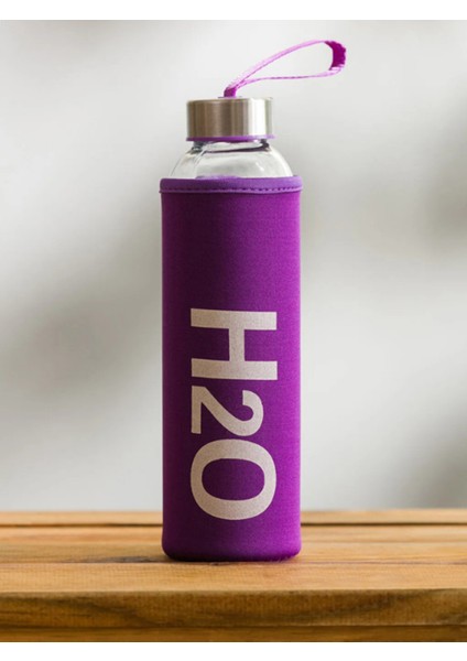 H2o Peluş Kılıflı Cam Matara - Mix modelleri