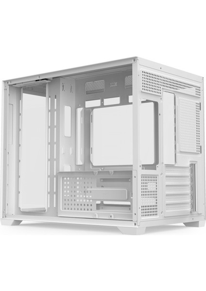 Beyaz Terranova Kumandalı 6 Argb Fanlı Midi Tower Cam Panel Gaming Oyuncu Bilgisayar Kasası modelleri