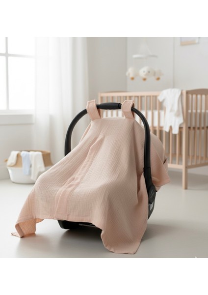 %100 Pamuk, 2 Katlı Müslin Kumaş Puset Örtüsü