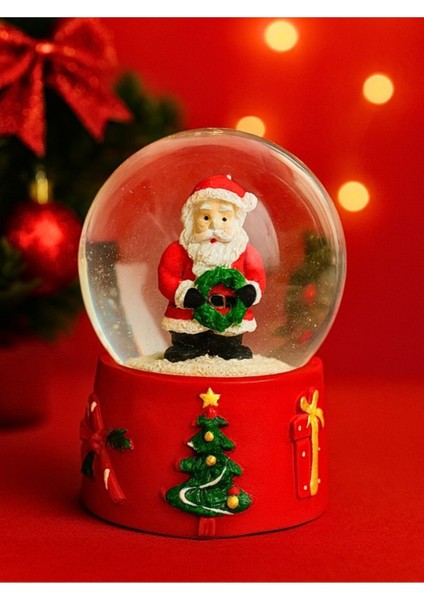 Yeni Yılın En Güzel Hediyesi 2026 Yılbaşı Temalı Noel Baba Figürlü LED Işıklı 9 cm Kar Küresi modelleri