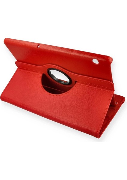 Bfs Huawei Mediapad T5 10 Kılıf 360 Tablet Deri Kılıf - Kırmızı