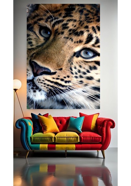 Vahşi Portre V1 Ev Duvar Salon Güzellik Salonu Ofis Dükkan Dekarasyon Kanvas Tablo