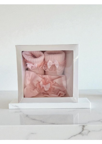 Font Kız Bebek Patik Takım - Pembe