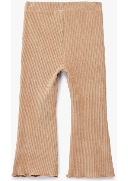 Kız Bebek Beli Lastikli Basic Ispanyol Paça Kadife Tayt (Aw 25) fiyatları