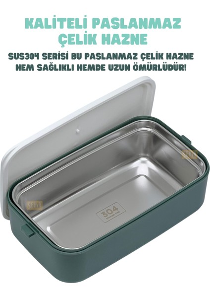 Bento 1000ML Lunchbox Yeni Koleksiyon 2 Katlı 3 Bölmeli Paslanmaz Çelik Sefer Tası Yemek Kutusu modelleri