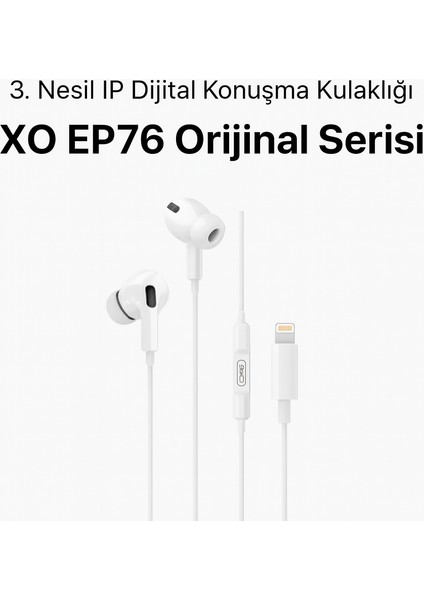 EP76 Silikonlu iPhone Kulaklığı – Kablolu, Mikrofonlu, Arama Kontrolü Tak Çalıştır indirimleri