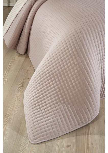 Elisa Dolgulu Çift Taraflı Tek Kişilik 180X240 cm Yatak Örtüsü Pudra fiyatları