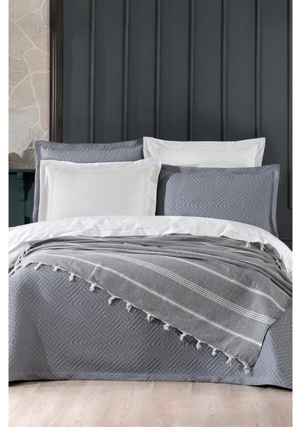 Elite Modern 8 Parça Gelin Seti Gri