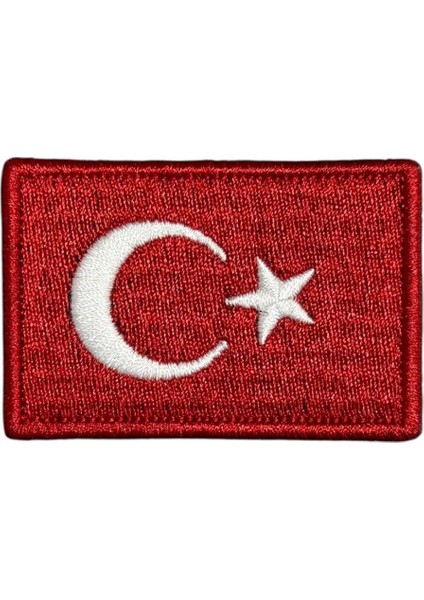 Türk Bayrağı Peç Arma Küçük Boy - 6x4 cm