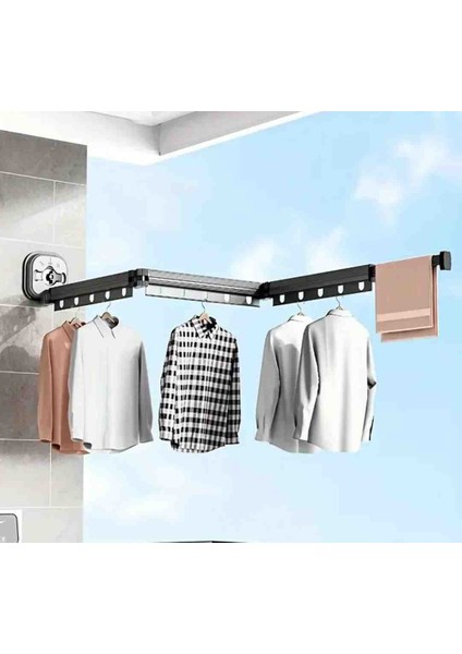 Alüminyum Vakumlu Modern Çamaşır Kurutma Askılığı 126CM