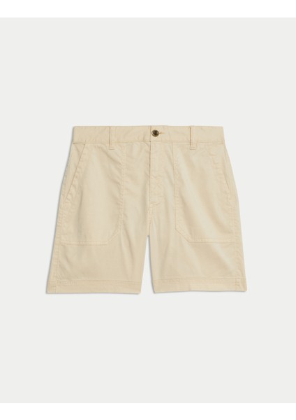 Pamuk Karışımlı Kargo Şort