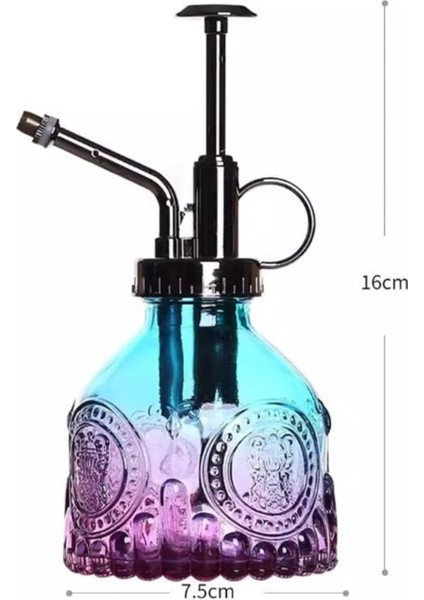 Şık Tasarımlı Ev Bahçe Saksı Çiçeklerine Özel cam bitki Sulama Fıskiyesi Kolonya ŞIŞESI 200 ml Mor