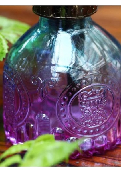 Şık Tasarımlı Ev Bahçe Saksı Çiçeklerine Özel cam bitki Sulama Fıskiyesi Kolonya ŞIŞESI 200 ml Mor modelleri